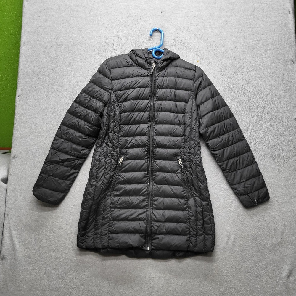 Adventure Women Jacket M Black Down Nylon Puffer Jacket Gorpcore Zipper READD